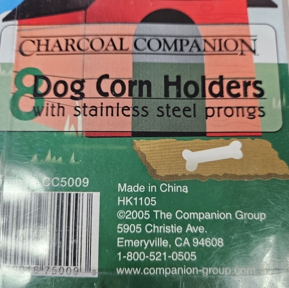 NIB Charcoal Companion Dachshund Dog Corn Holders Unisex Adult N61 - Picture 5 of 6